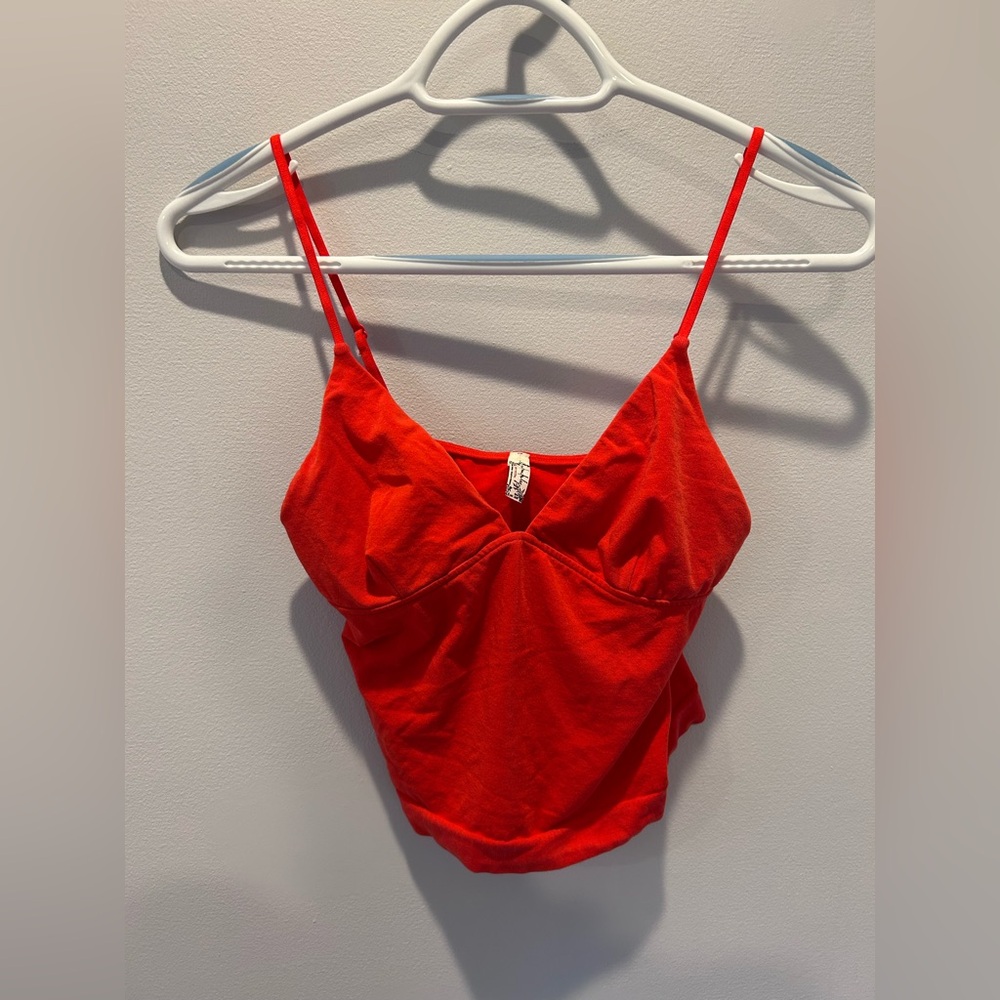 Free People Scarlet Red Top M NWOT